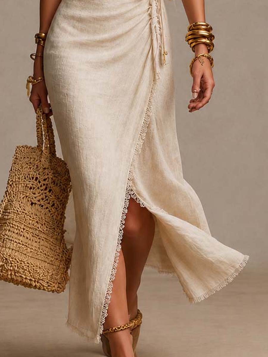 Vestido Midi lino Évora