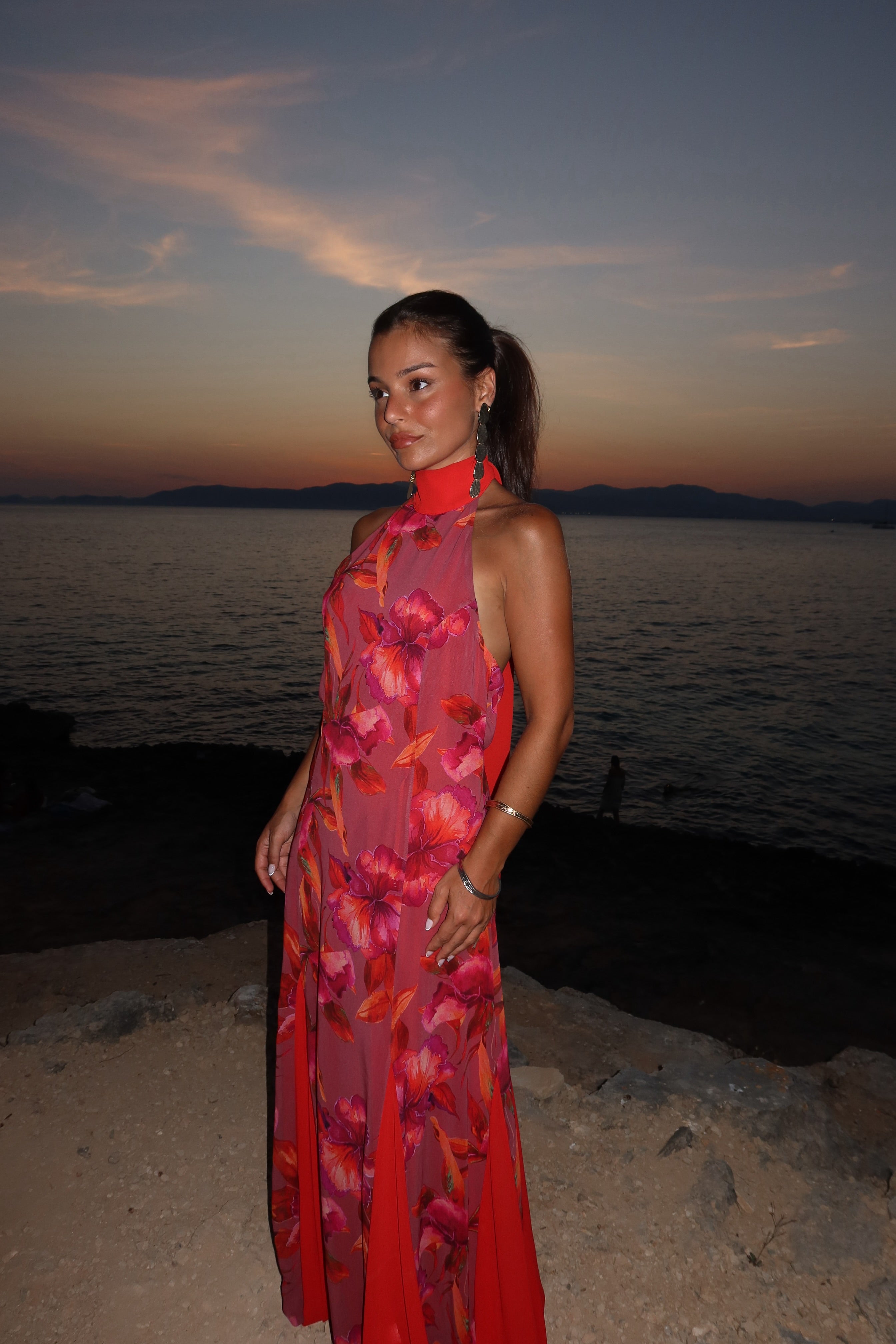 Vestido Floral Halter Sol