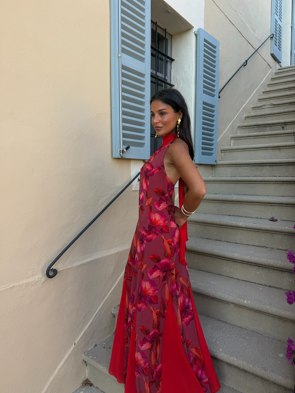 Vestido Floral Halter Sol