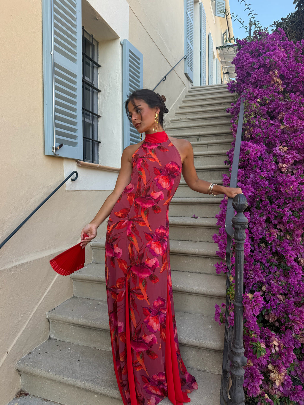 Vestido Floral Halter Sol
