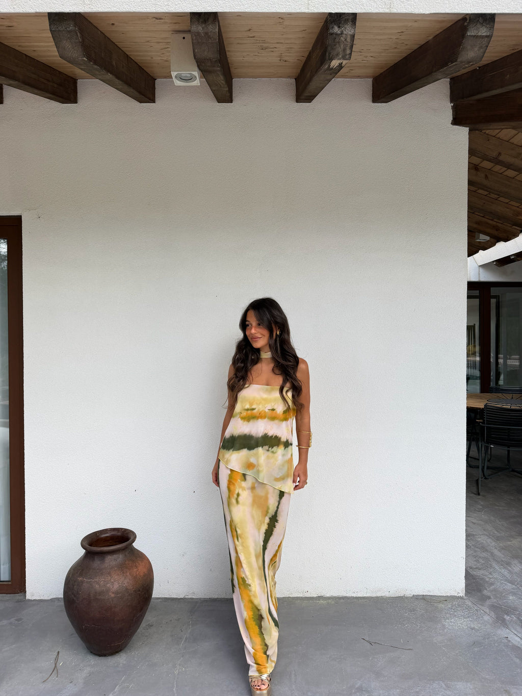 Vestido Largo con Escote Alisa