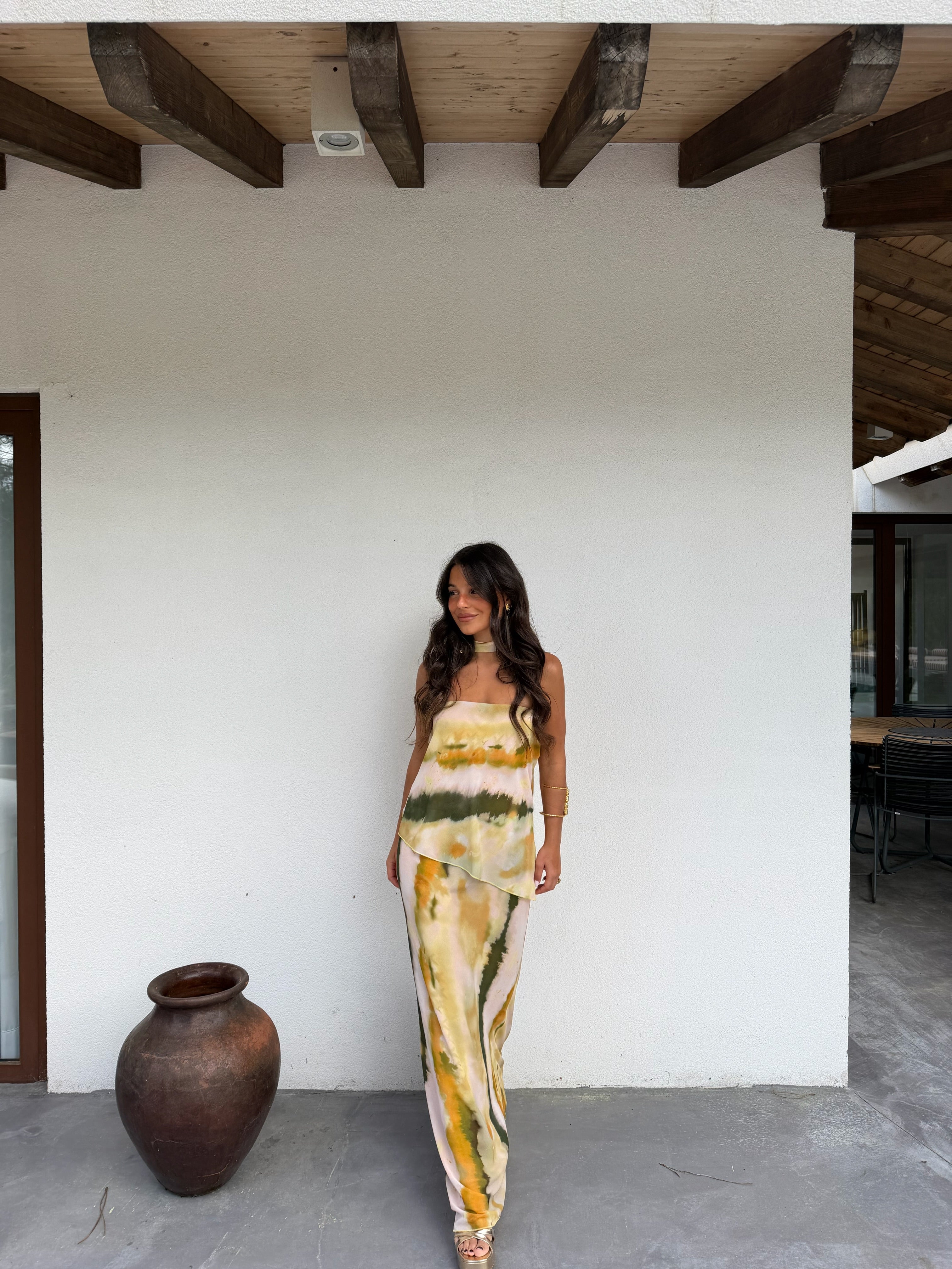 Vestido Largo con Escote Alisa