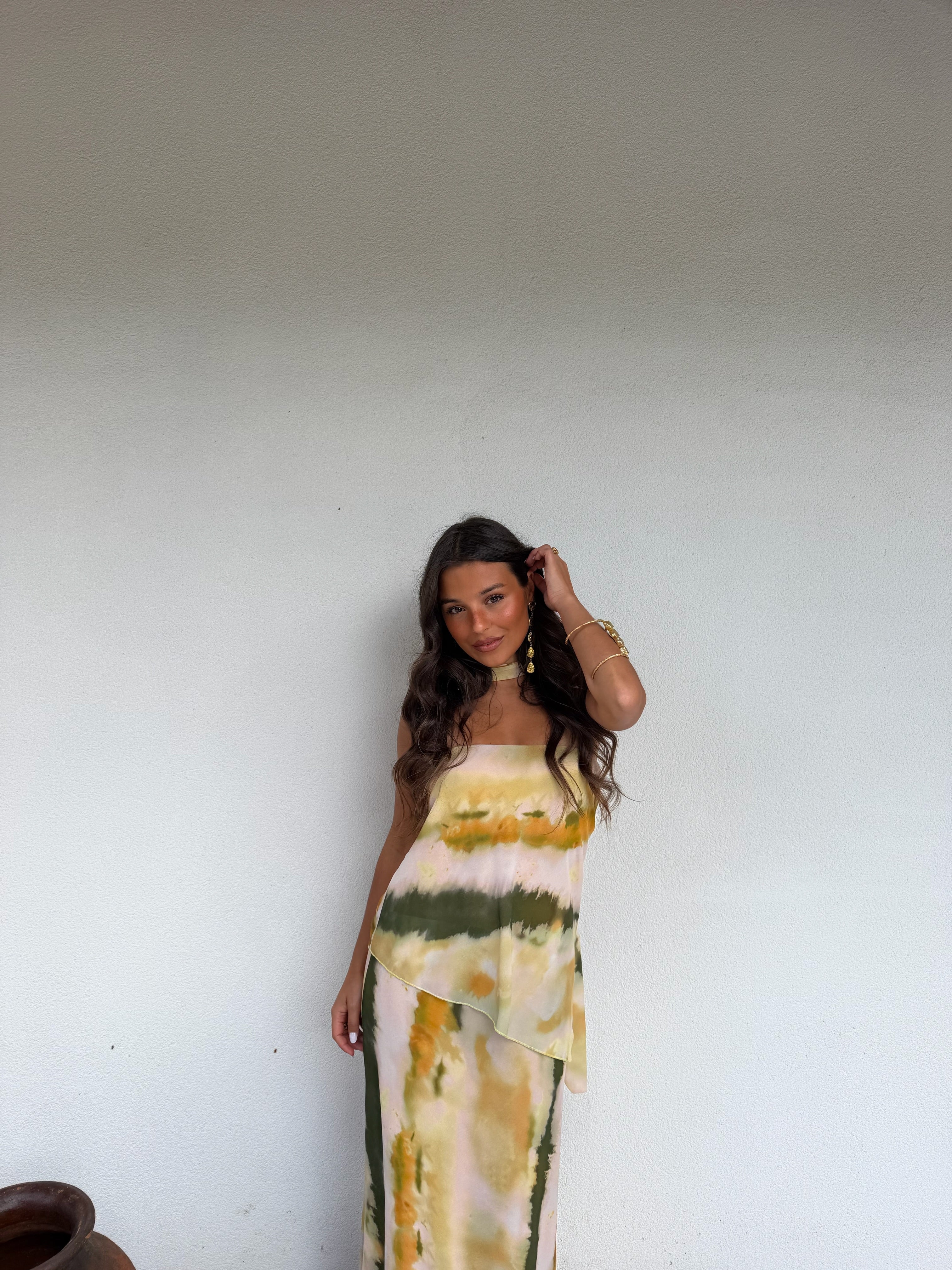 Vestido Largo con Escote Alisa