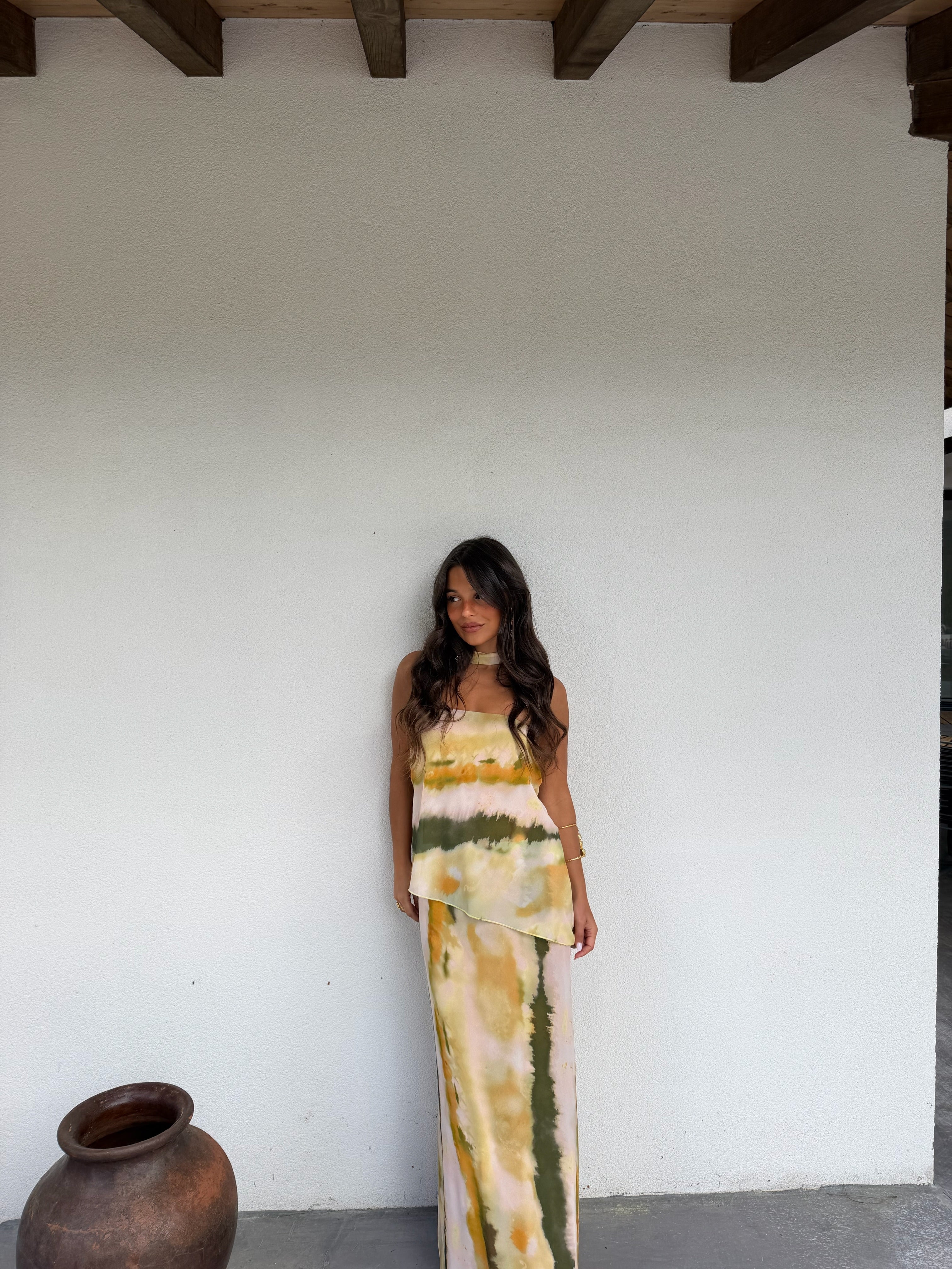 Vestido Largo con Escote Alisa