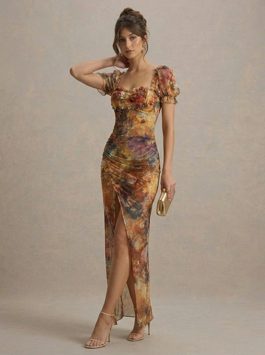 Vestido Maxi Estampado Nia