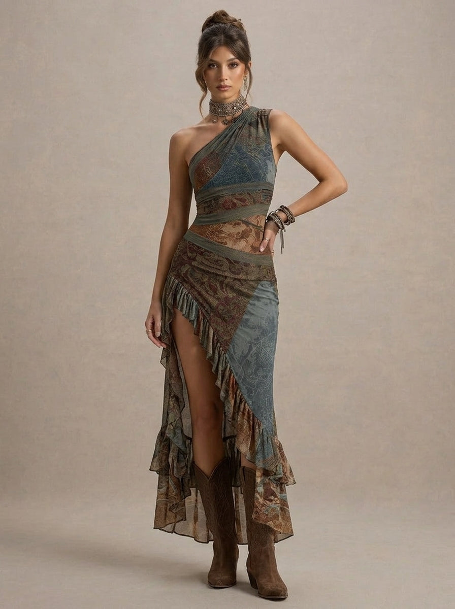 Vestido de Hombro Descubierto Amara