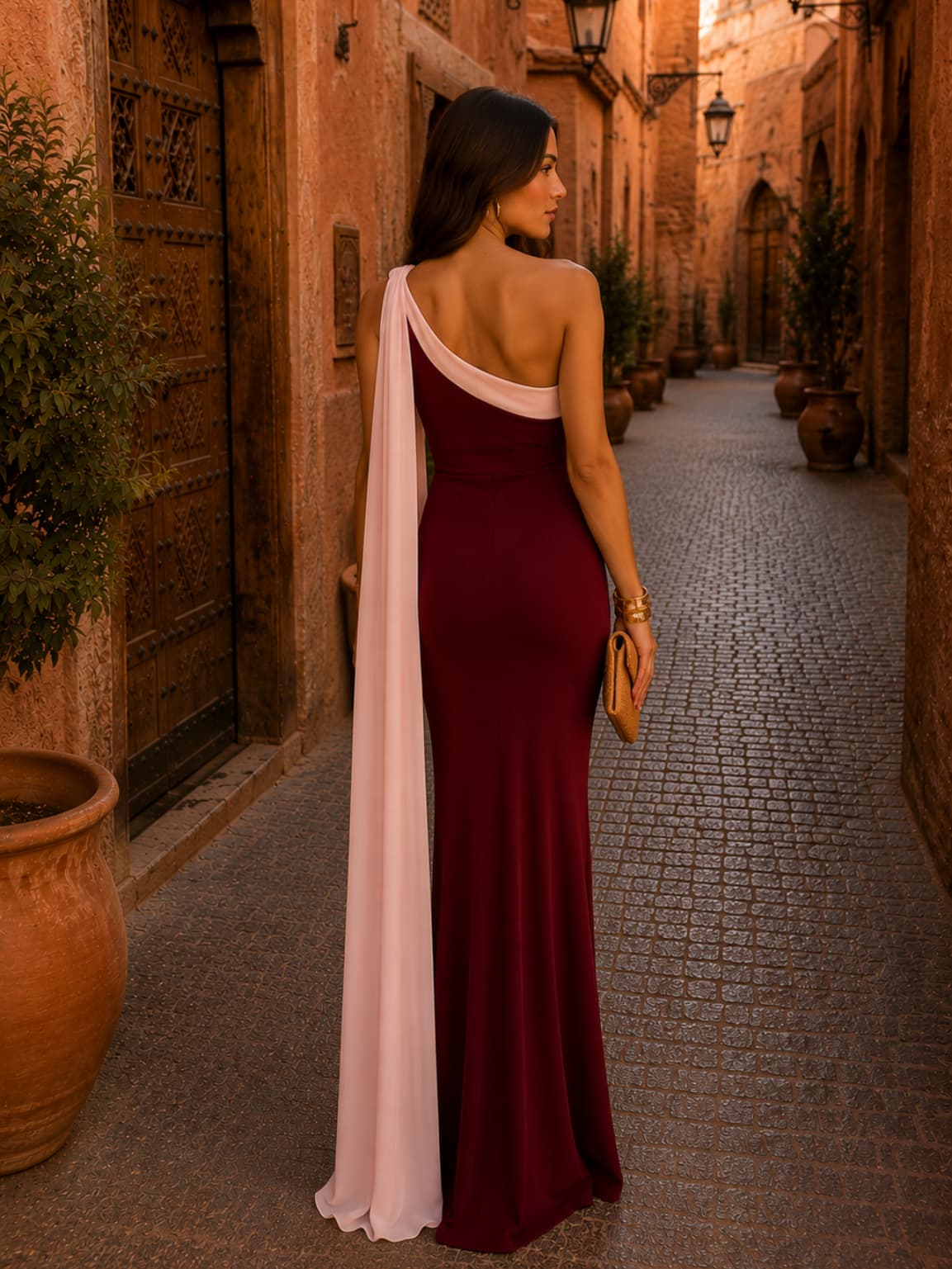 Vestido burdeos Isabella