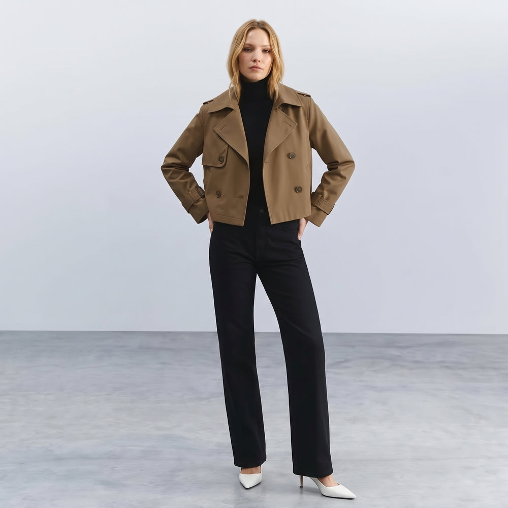 Gabardina Trench Corta Cruzada Emma