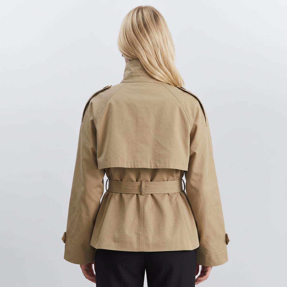 Gabardina Corta con Cinturón