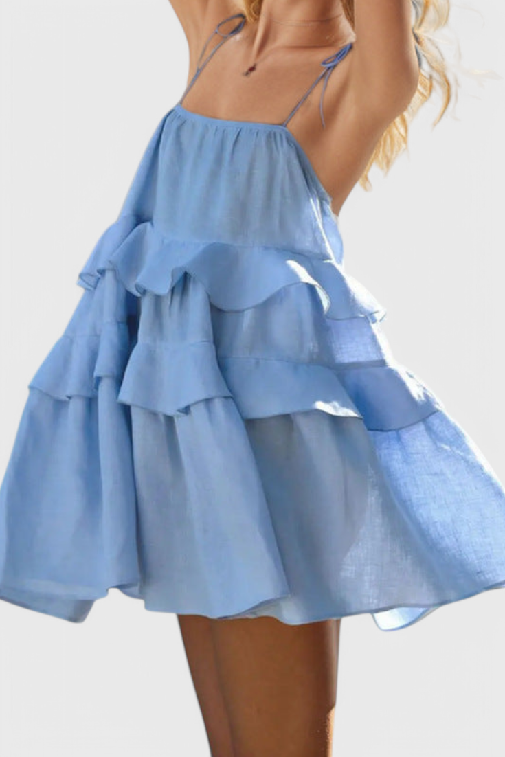 Mini vestido con volantes Coco