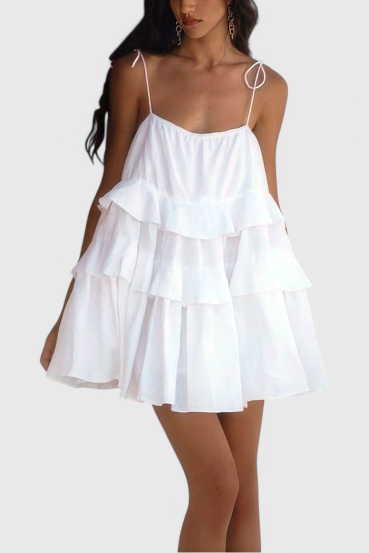 Mini vestido con volantes Coco