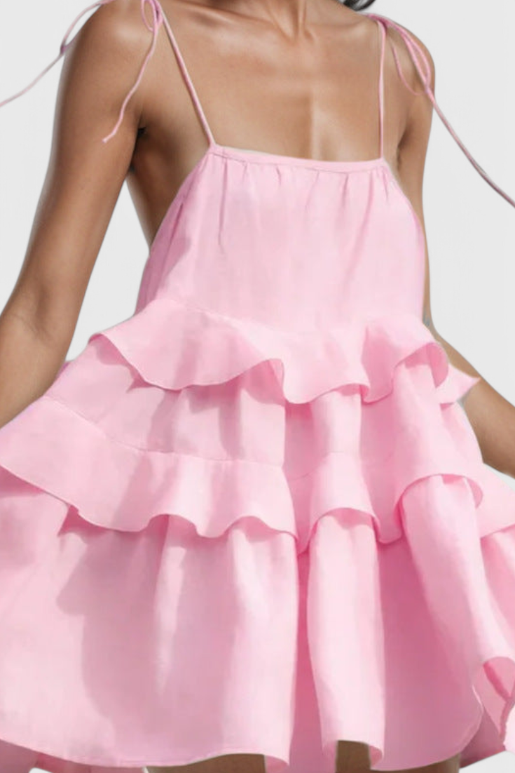 Mini vestido con volantes Coco