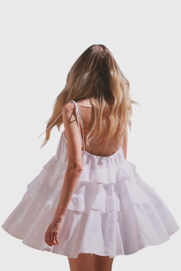 Mini vestido con volantes Coco