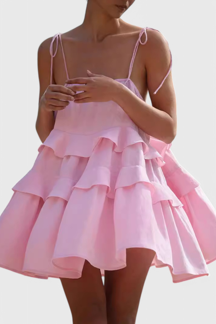 Mini vestido con volantes Coco