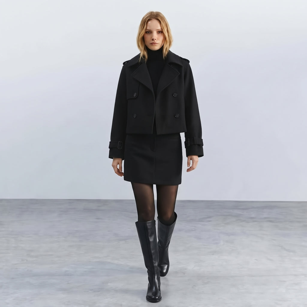 Gabardina Trench Corta Cruzada Emma