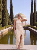 Vestido largo floral Celeste