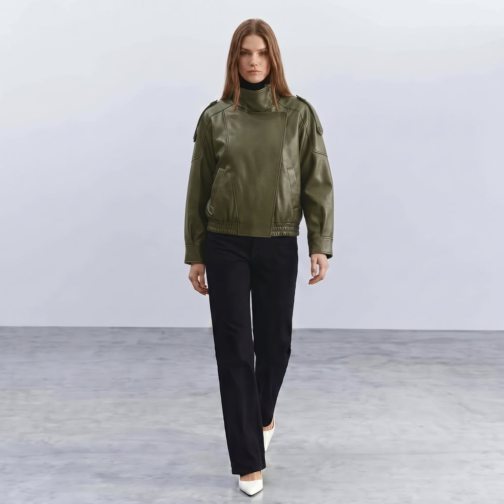 Cazadora Biker Efecto Piel Tini
