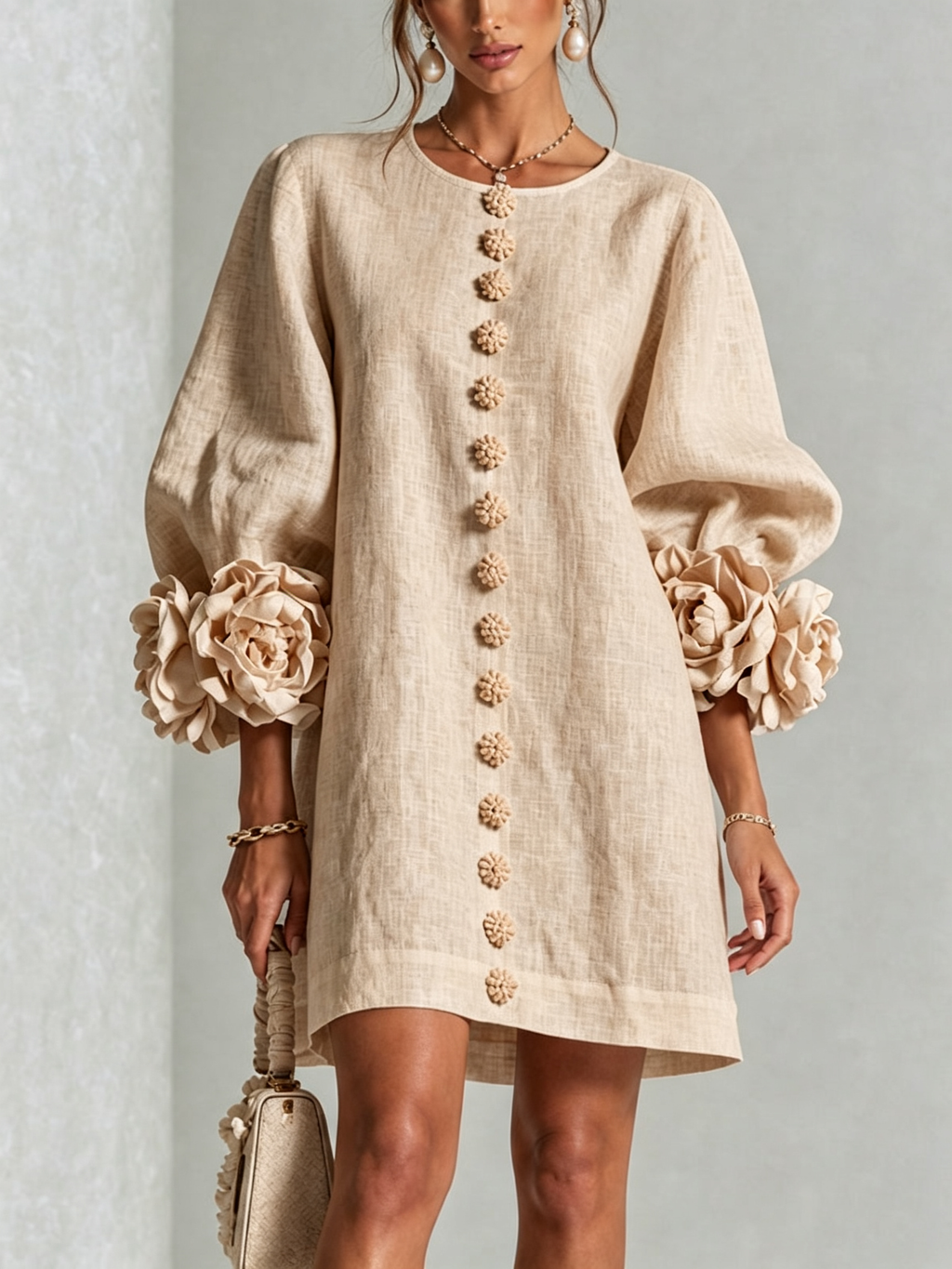 Mini Vestido con botones Roxanna