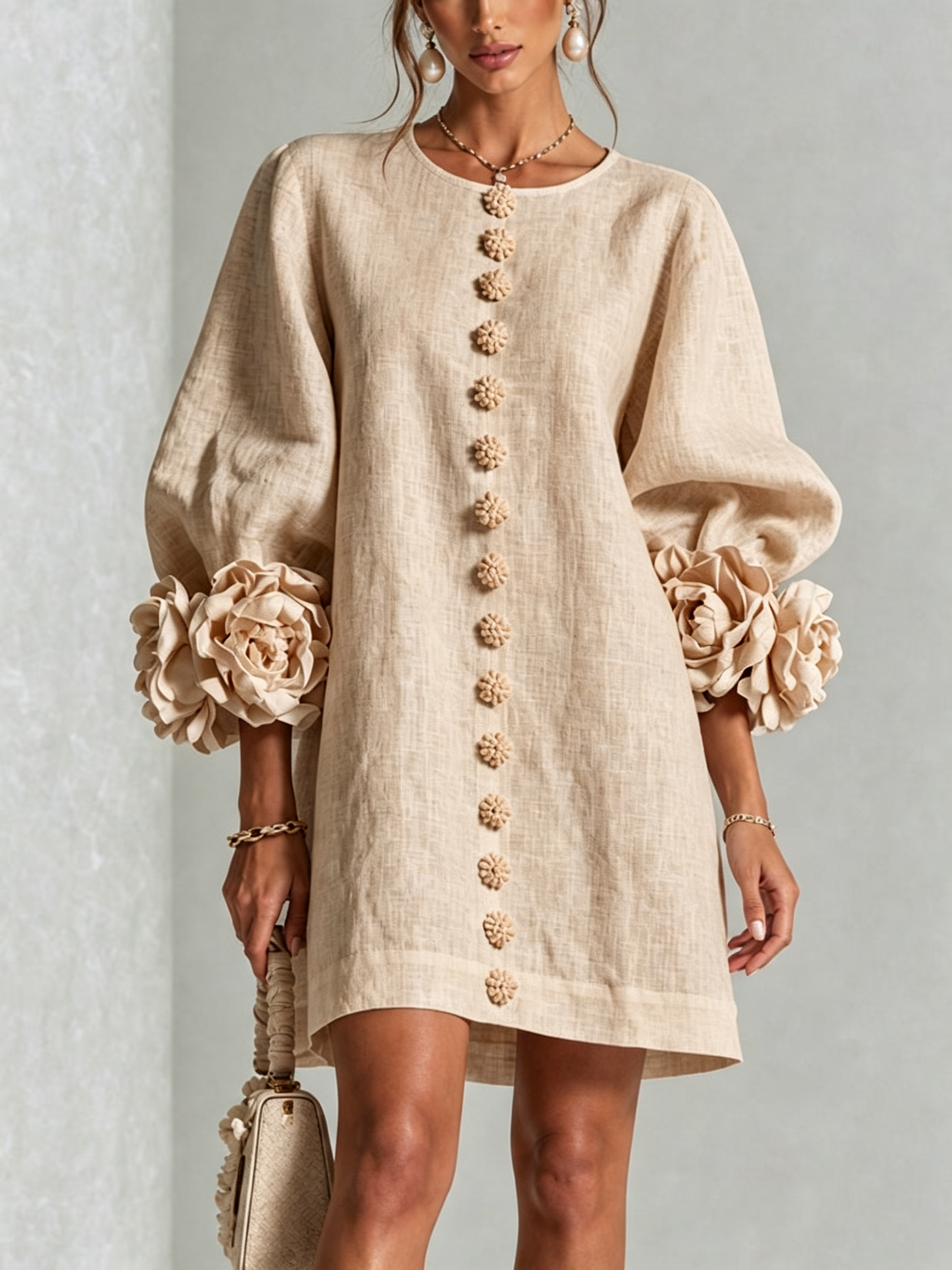 Mini Vestido con botones Roxanna