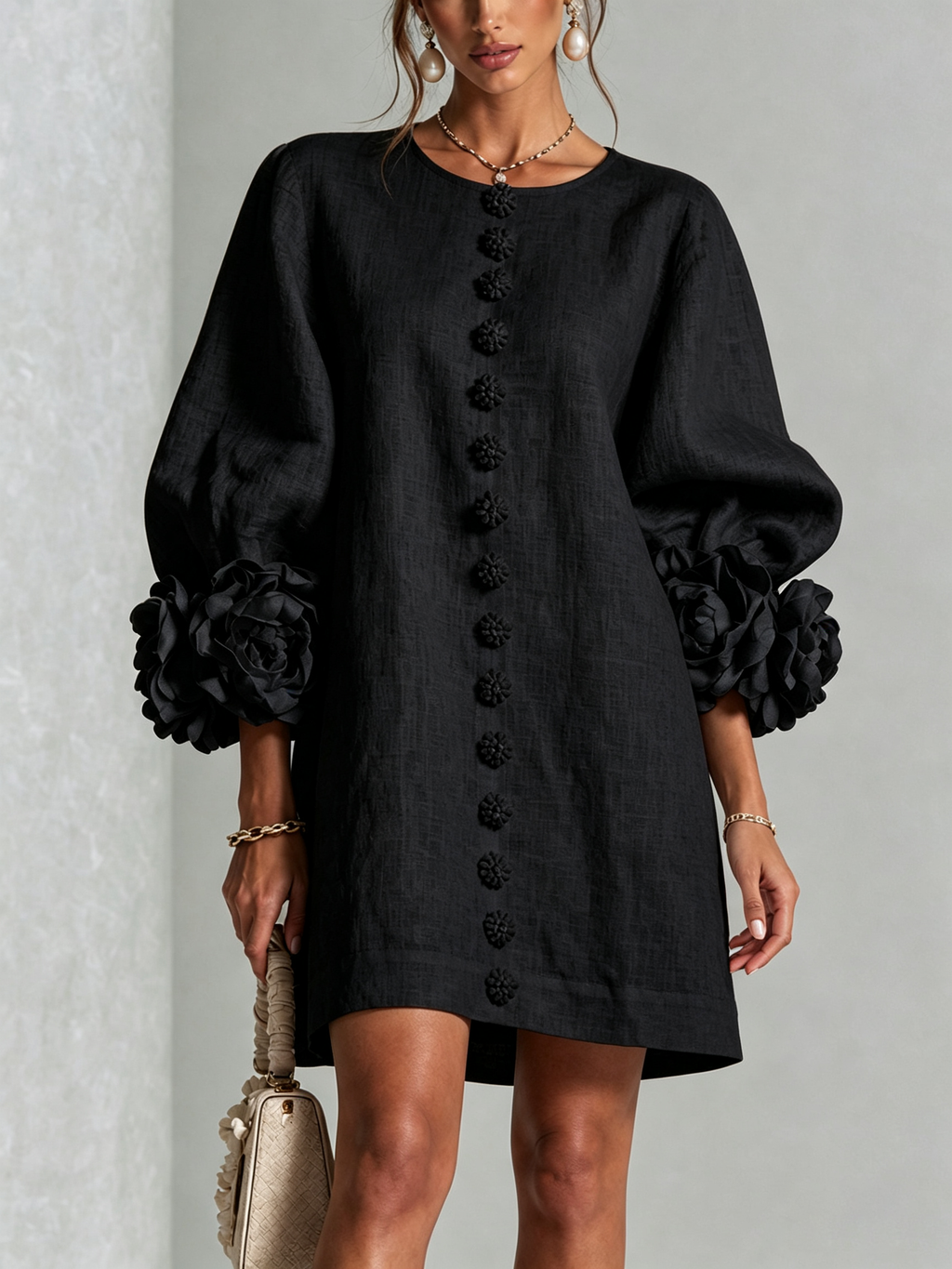 Mini Vestido con botones Roxanna