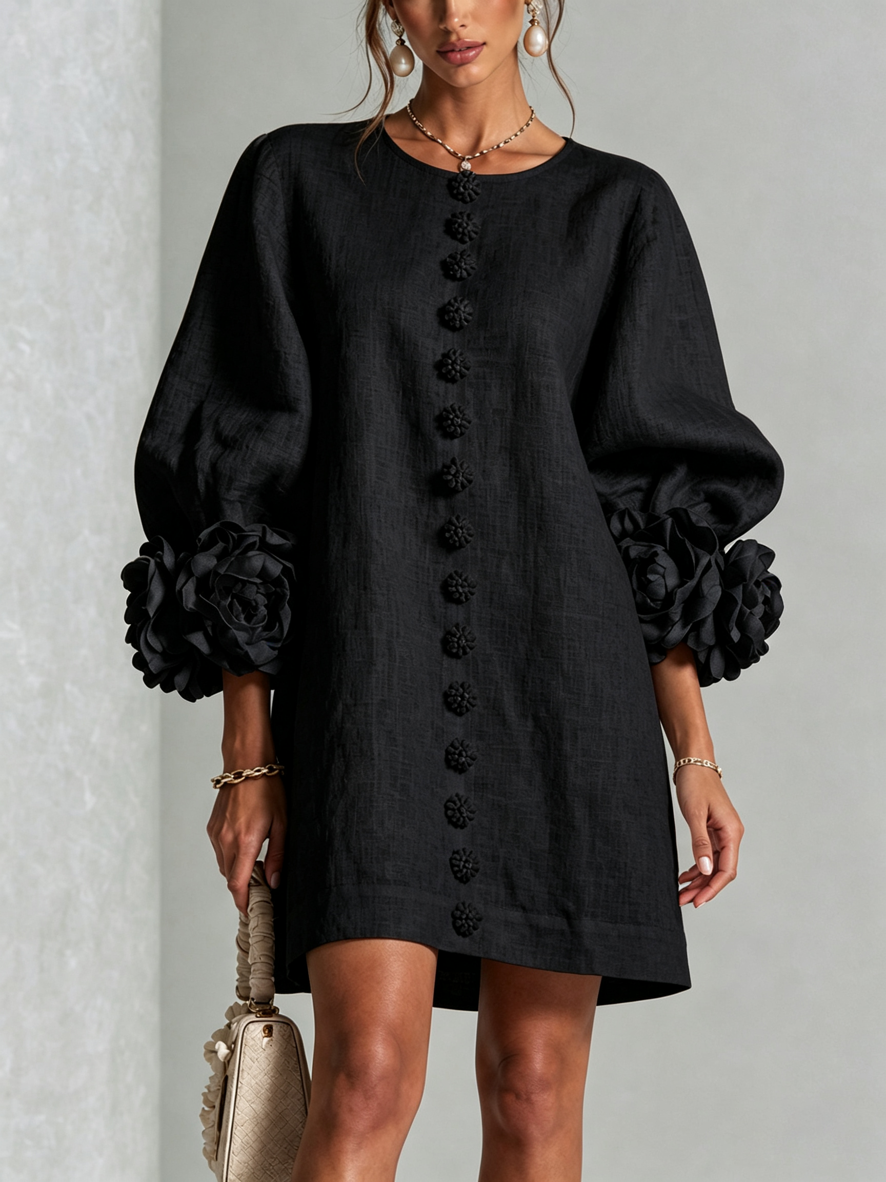 Mini Vestido con botones Roxanna