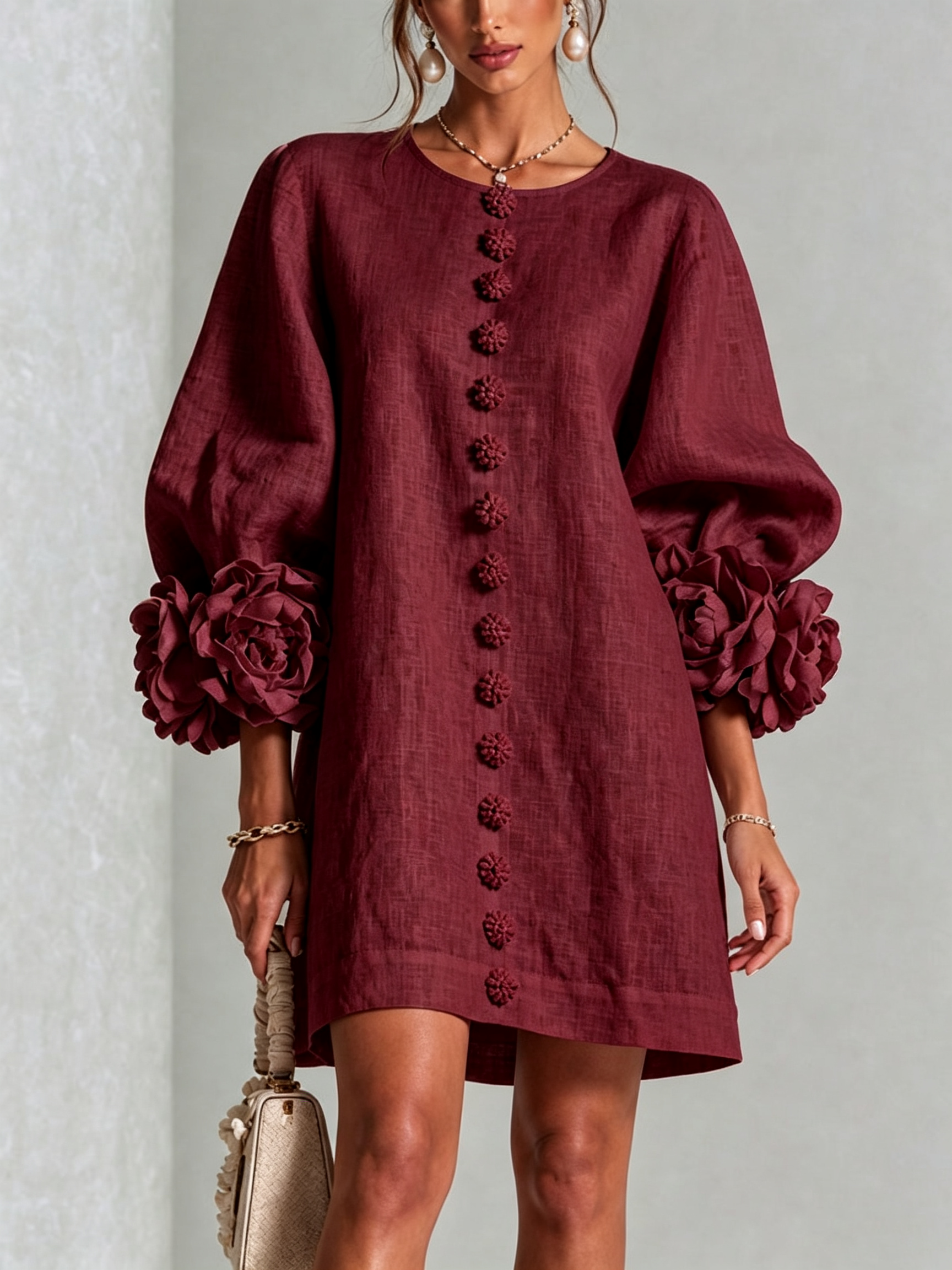 Mini Vestido con botones Roxanna