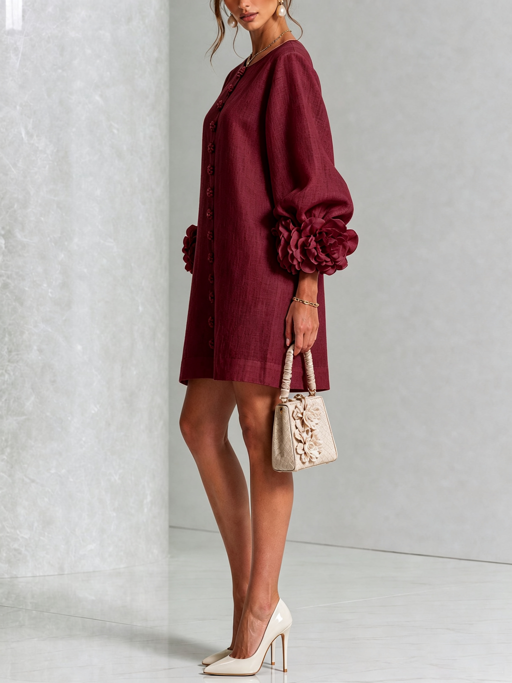 Mini Vestido con botones Roxanna