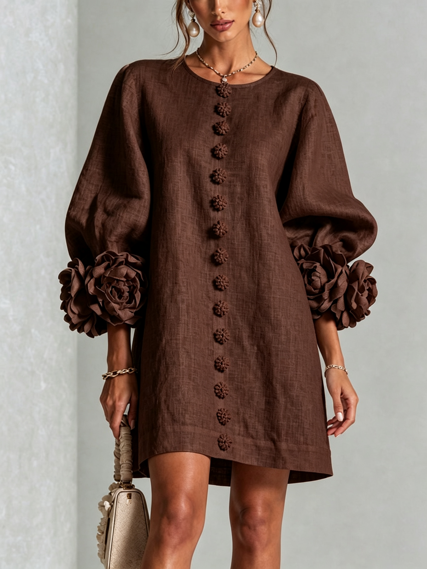 Mini Vestido con botones Roxanna