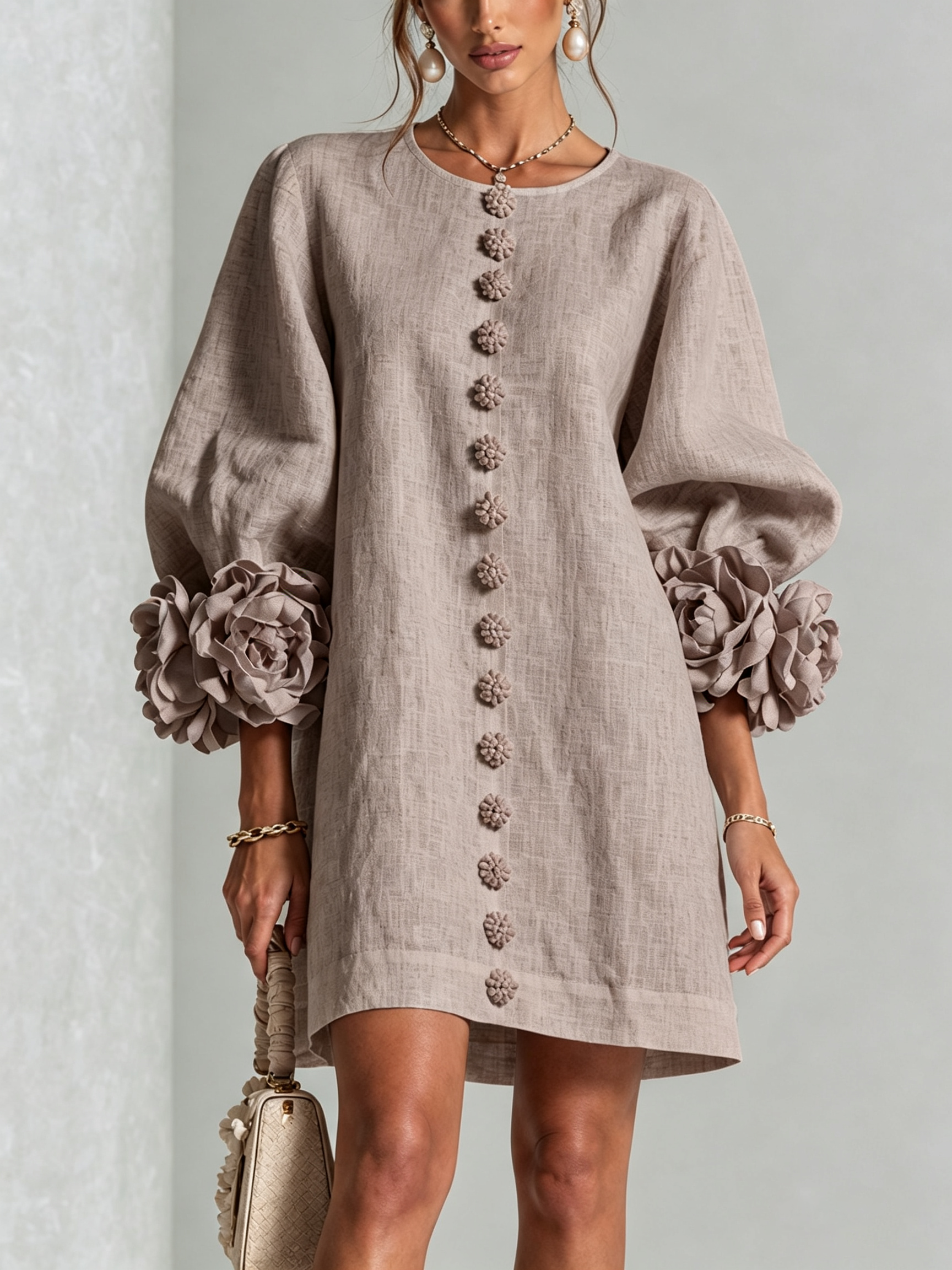 Mini Vestido con botones Roxanna