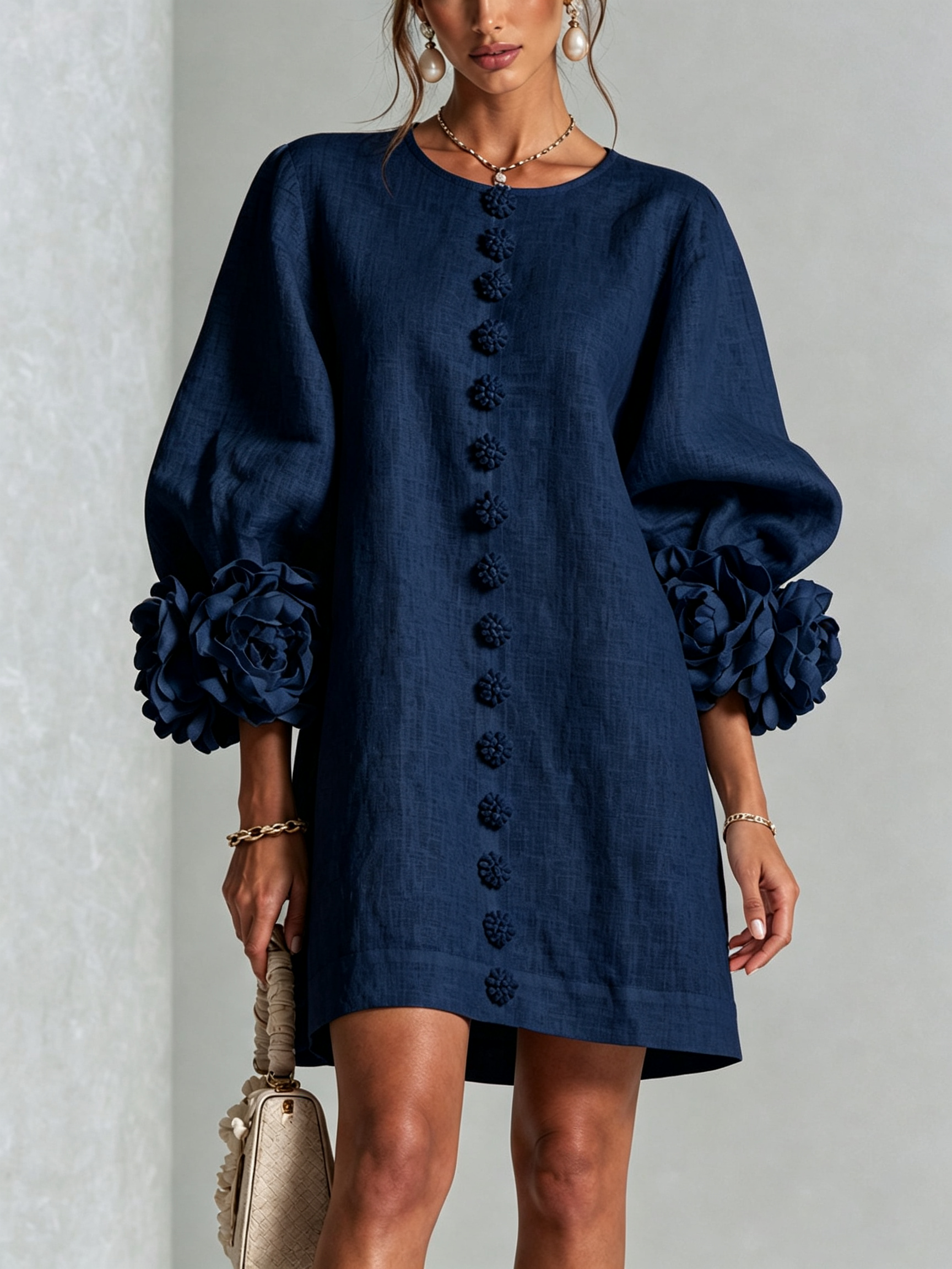 Mini Vestido con botones Roxanna