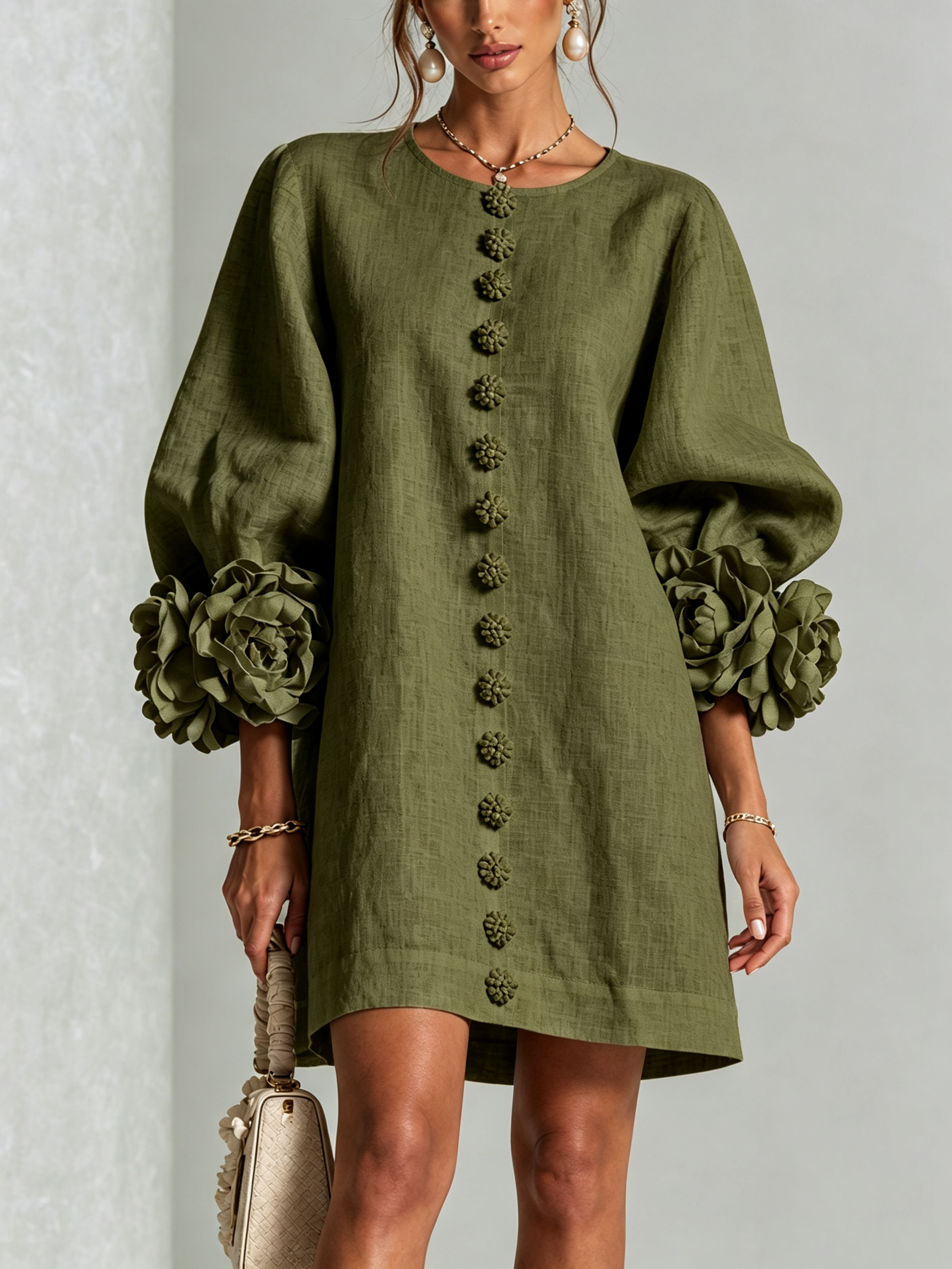 Mini Vestido con botones Roxanna