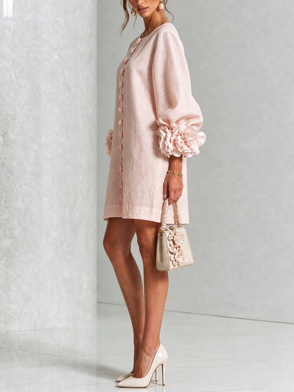 Mini Vestido con botones Roxanna