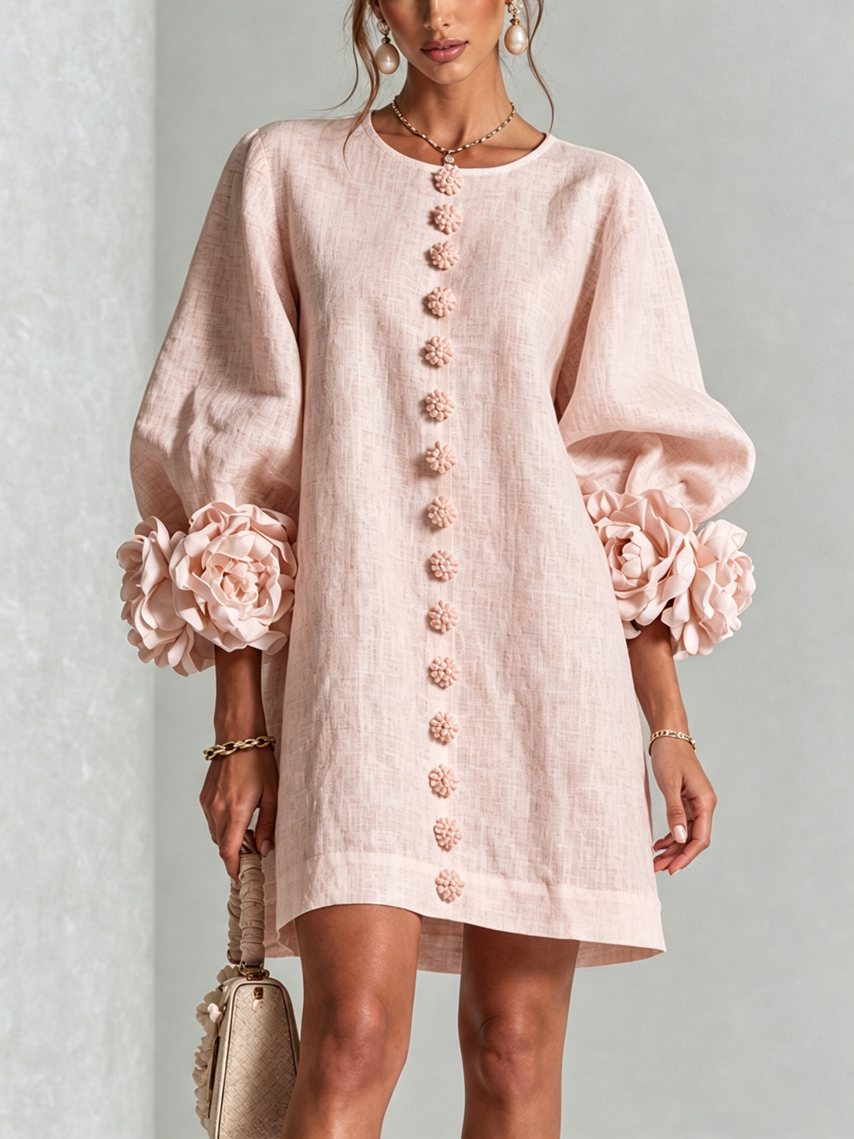 Mini Vestido con botones Roxanna