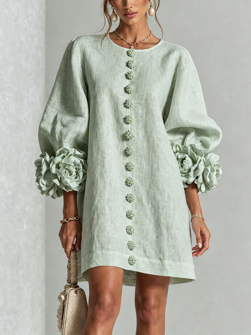 Mini Vestido con botones Roxanna
