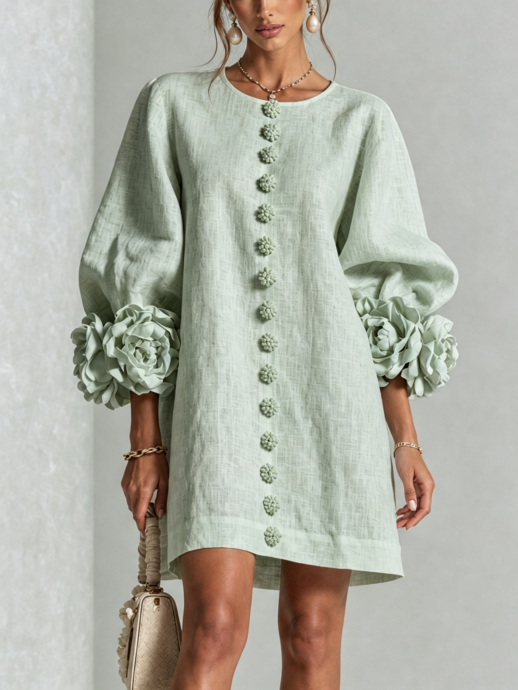 Mini Vestido con botones Roxanna