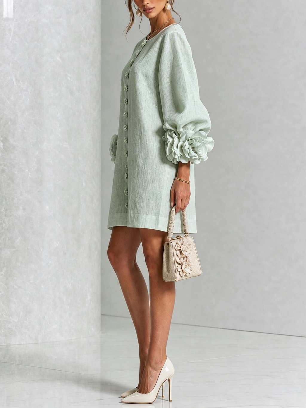 Mini Vestido con botones Roxanna
