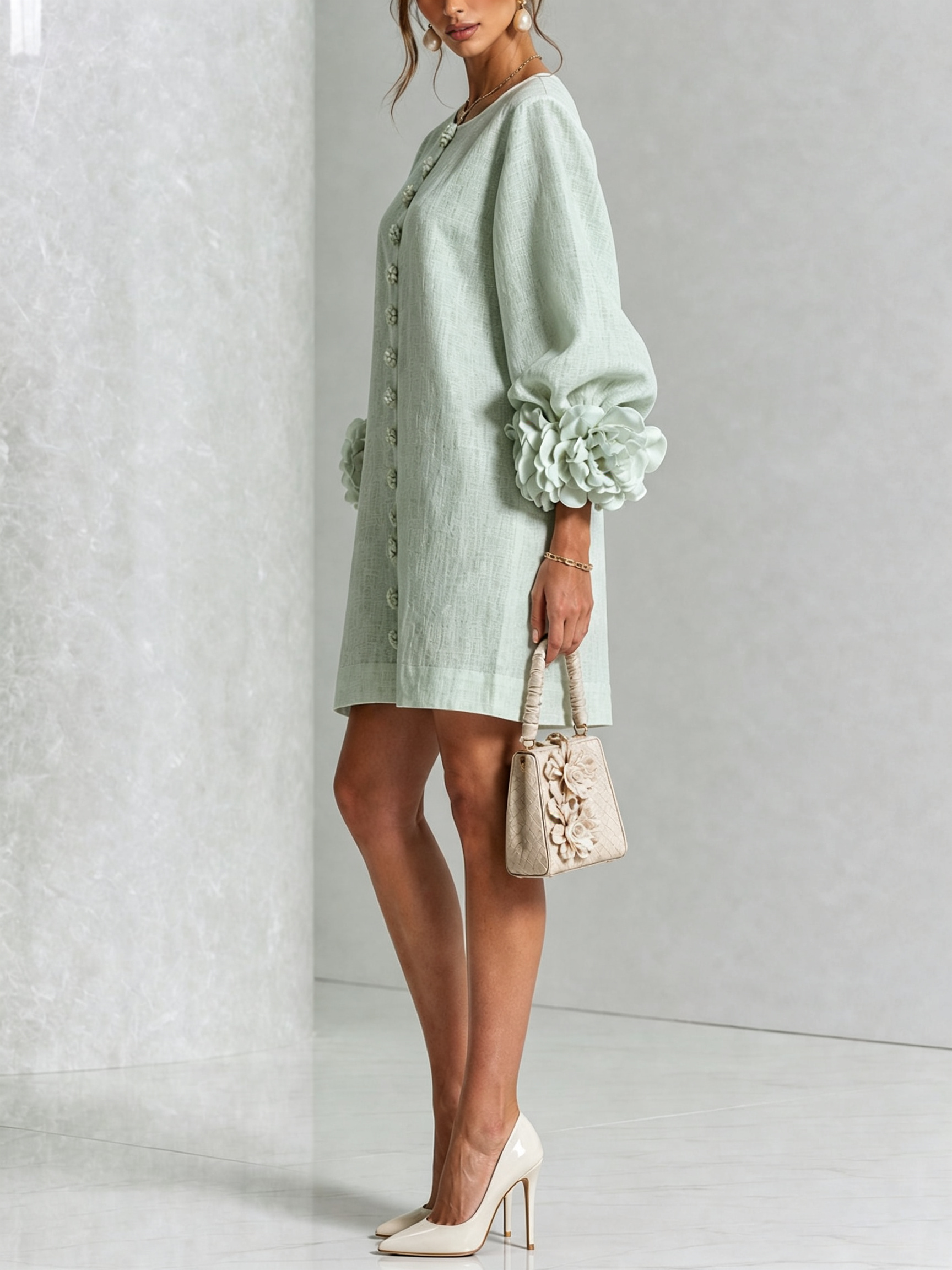 Mini Vestido con botones Roxanna