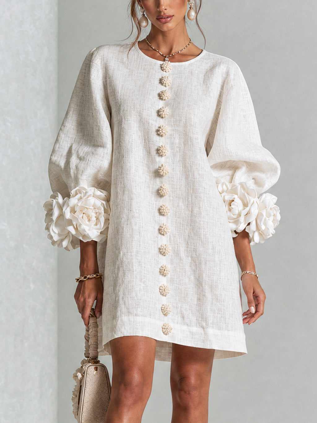 Mini Vestido con botones Roxanna