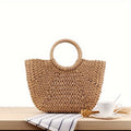 Bolso de Paja de Media Luna Isotta