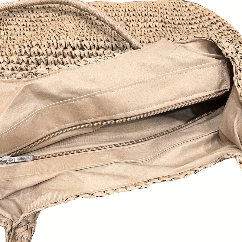 Bolso Marrón de Paja Trenzada Mariana
