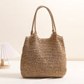 Bolso Marrón de Paja Trenzada Mariana