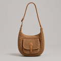 Bolso Trenzado de Hombro Marrón Oliver