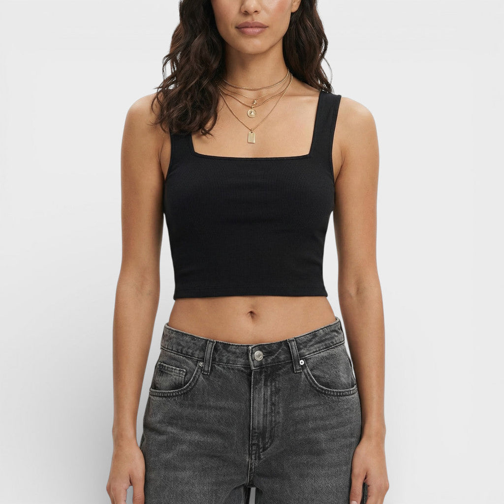 Top corto cuello cuadrado Hallie