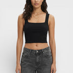 Top corto cuello cuadrado Hallie