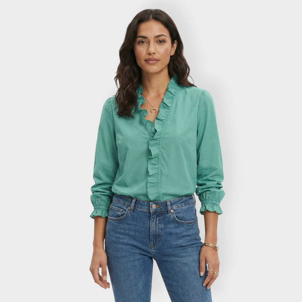 Camisa volantes elegante Kim