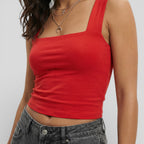 Top corto cuello cuadrado Hallie
