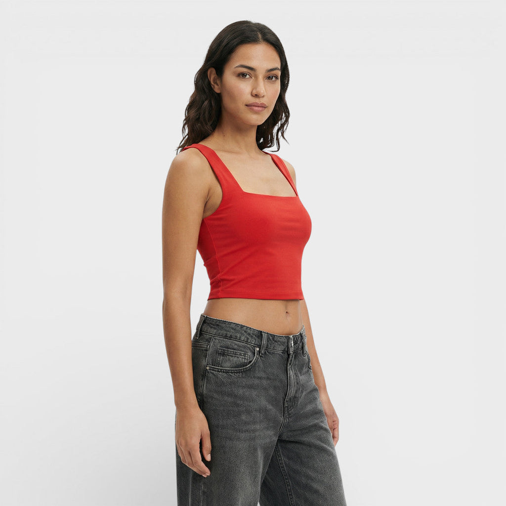 Top corto cuello cuadrado Hallie