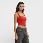 Top corto cuello cuadrado Hallie