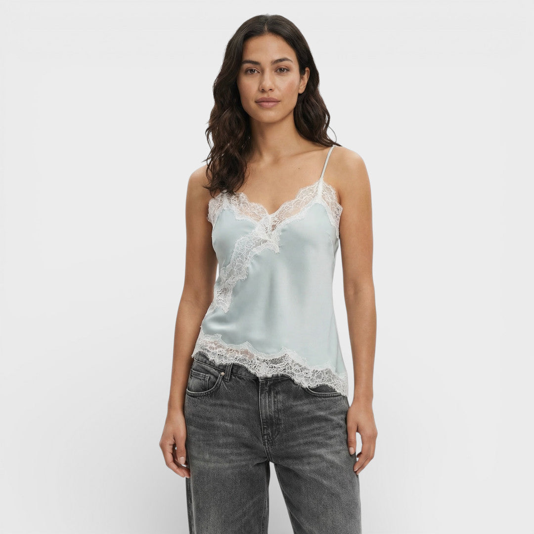 Blusa encaje sin mangas Selene