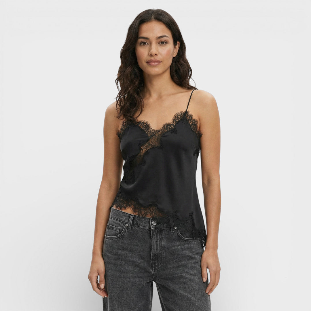 Blusa encaje sin mangas Selene